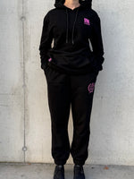 STRIKE | Women's Oversized Gym Joggers | Black & Pink