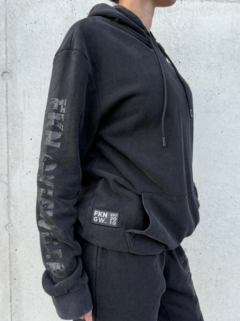 Vintage Wash | Women's Oversized Gym Joggers | Black