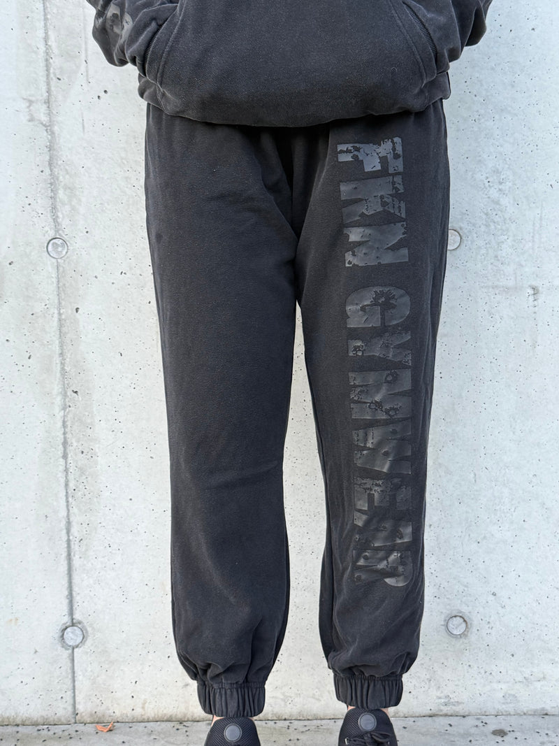 Vintage Wash | Women's Oversized Gym Joggers | Black