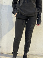 Bootyfit | Gym Track Pants | Black Vintage Wash