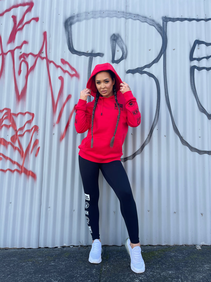 Heist Women s Gym Hoodie Red FKN Gym Wear