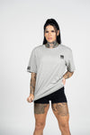 Stone | Women's Gym T-Shirt | Light Grey Marl