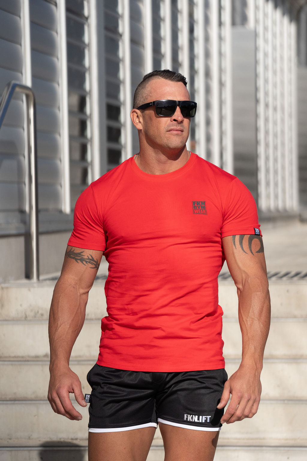 Stone | Men's Gym T-Shirt | Red
