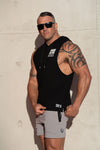 Heist | Men's Gym Hoodie Muscle Tank | Black