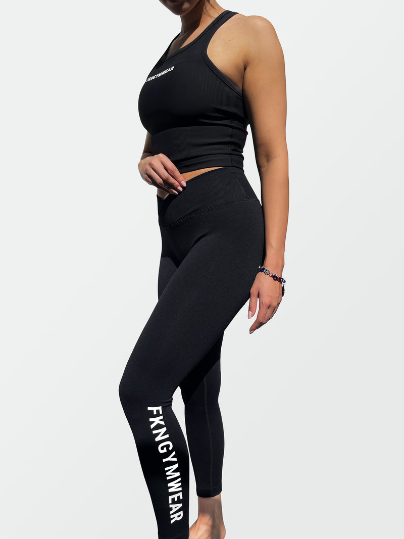 Flex Classic | Women's Seamless Scrunch Bum Leggings | Black