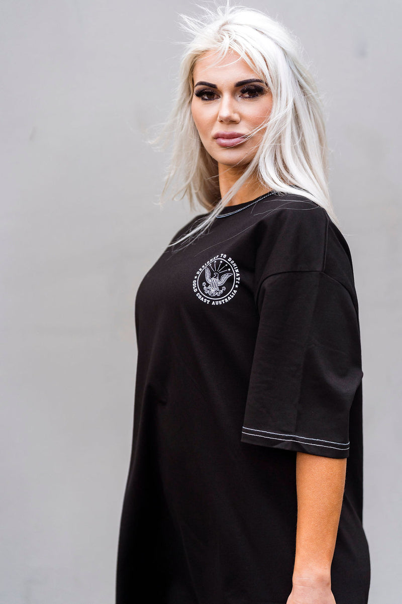 OG | Women's Oversized Pump Cover Gym T-Shirt | Black