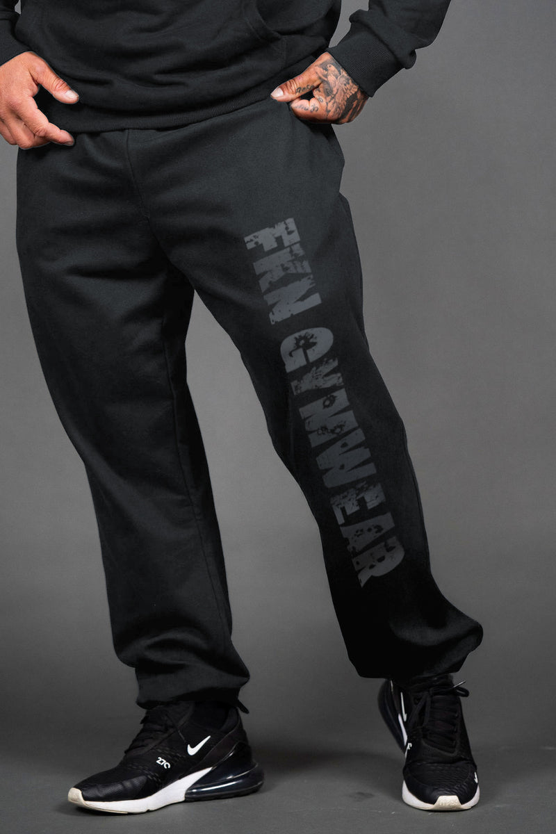 Vintage Wash | Men's Oversized Gym Joggers | Black