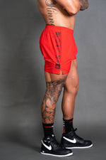 Steel HEIST | Men's Gym Shorts | Red