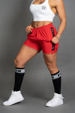 HEIST | Women's Gym Shorts | Red