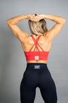 Strapped | Women's Gym Crop Top | Ruby Red
