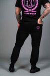 STRIKE | Men's Oversized Gym Joggers | Black & Pink