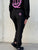STRIKE | Women's Oversized Gym Joggers | Black & Pink
