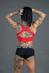 Flaunt | Women's Gym Sports Bra Crop Top | Red