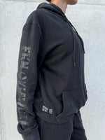 Vintage Wash | Women's Gym Hoodie | Black