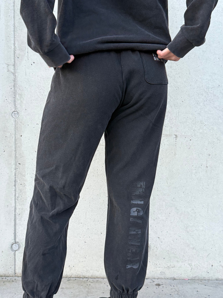 Vintage Wash | Women's Oversized Gym Joggers | Black