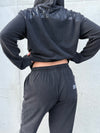Vintage Wash | Women's Oversized Gym Joggers | Black