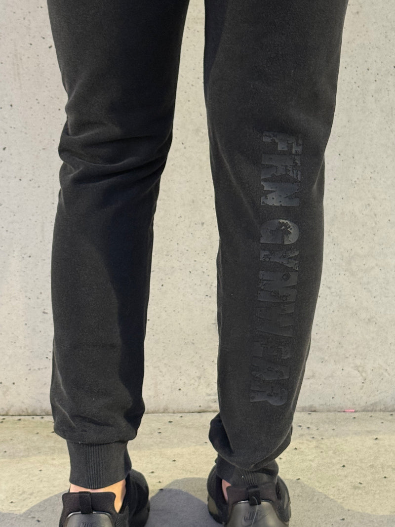 Bootyfit | Gym Track Pants | Black Vintage Wash