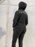 Bootyfit | Gym Track Pants | Black Vintage Wash