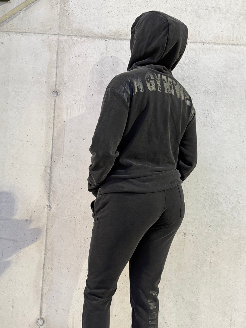 Bootyfit | Gym Track Pants | Black Vintage Wash