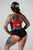 Strapped | Women's Gym Crop Top | Ruby Red
