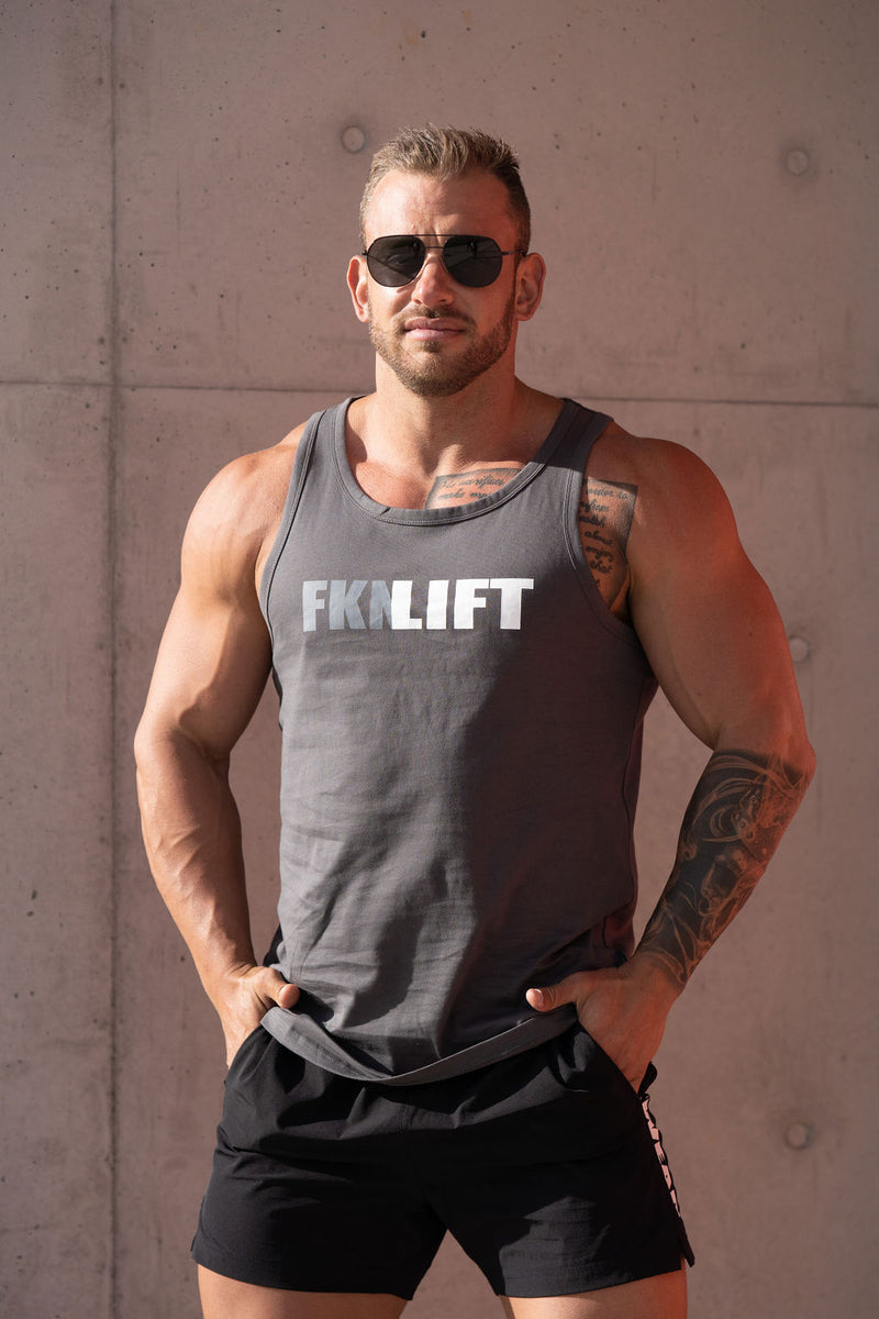Conquer | Men's Gym Training Singlet | Charcoal Grey