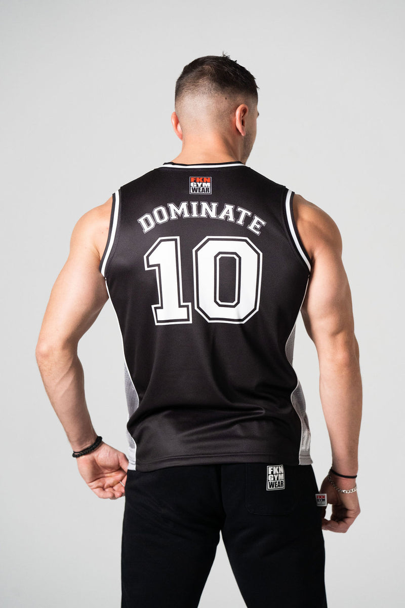 Dominate | Men's Gym Training Basketball Jersey Singlet | Black