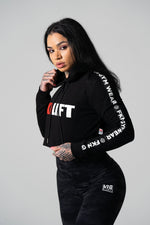 FKNLIFT | Women's Cropped Gym Hoodie | Black