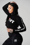 FKNLIFT | Women's Cropped Gym Hoodie | Black