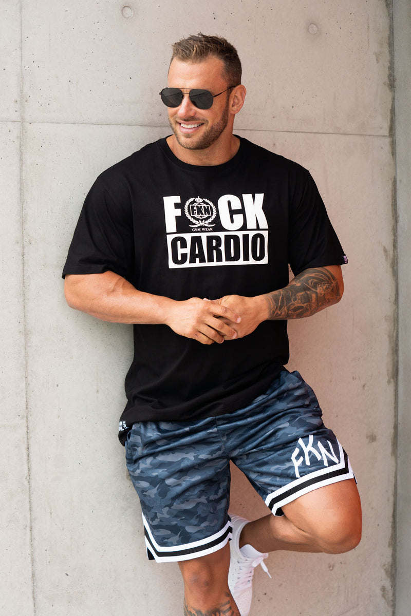 FUCK CARDIO | Men's Gym T-Shirt | Black
