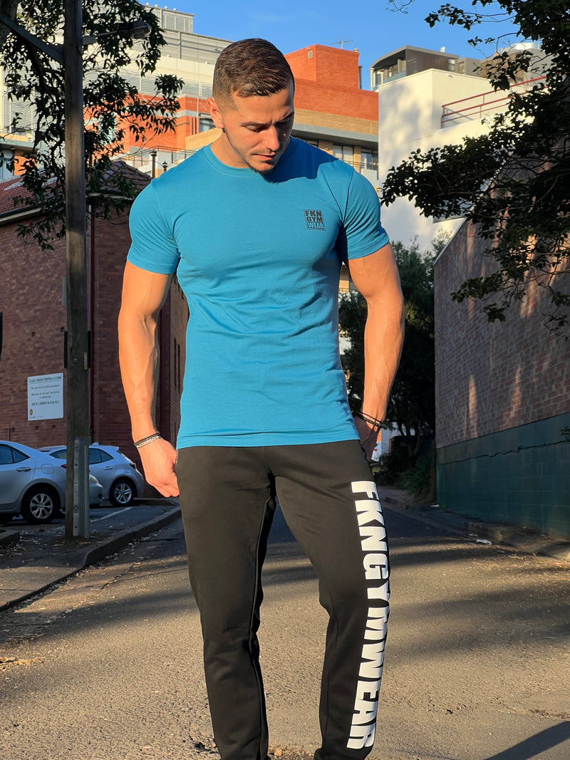 Stone | Men's Gym T-Shirt | Ocean Blue
