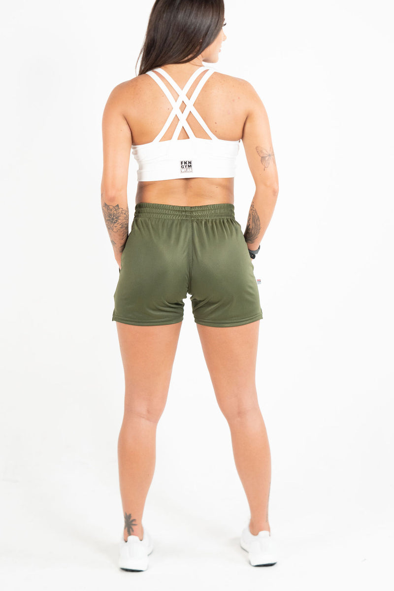 Women's Gym Workout Set | Strapped Crop & Booty Shorts