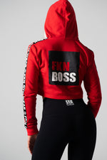 FKNBOSS | Women's Cropped Gym Hoodie | Red