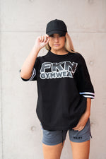 Train 4 Gains | Women's Oversized Pump Cover Gym T-Shirt | Black