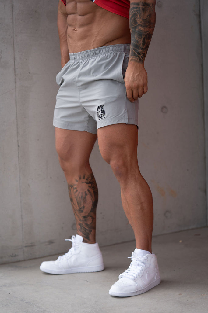 Steel | Men's Gym Shorts | Silver