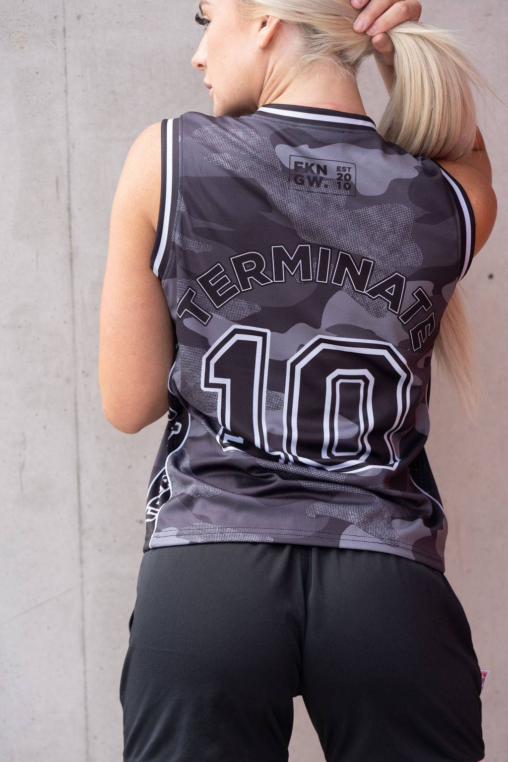 Terminate | Women's Gym Training Basketball Jersey | Camo