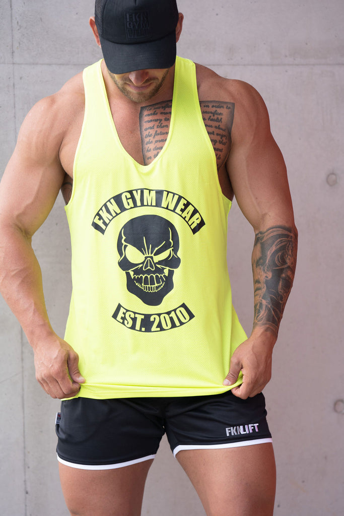 Predator | Men's Gym Stringer | Fluoro Yellow