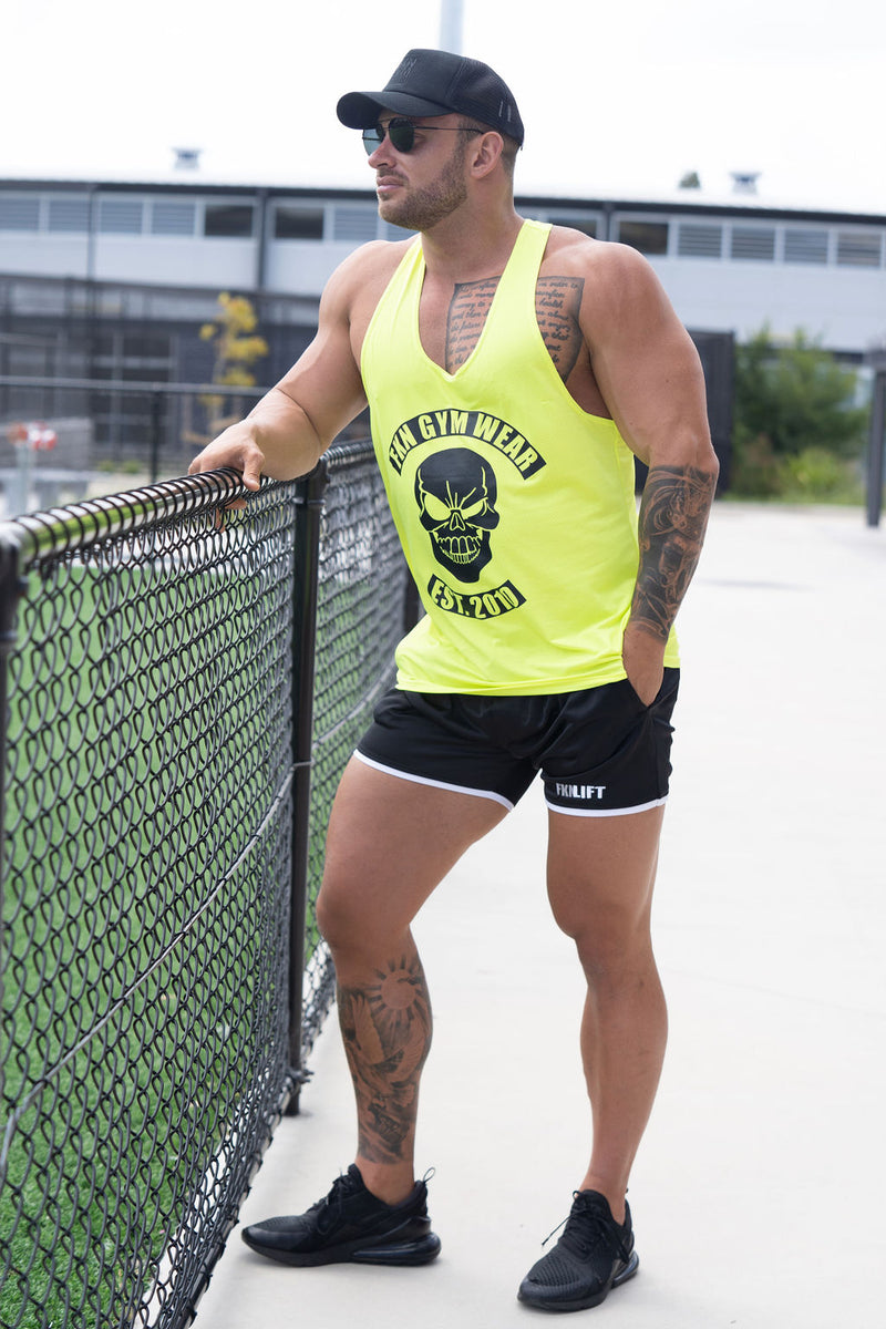 Predator | Men's Gym Stringer | Fluoro Yellow