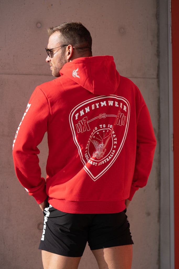 Infinity | Men's Gym Hoodie | Red