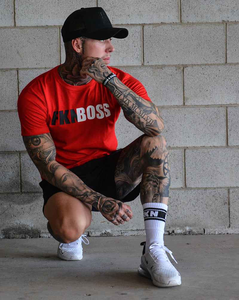 FKNBOSS | Men's Gym T-Shirt | Red