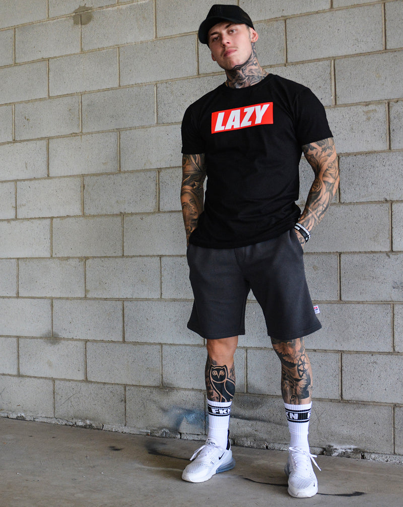 LAZY | Men's Gym T-Shirt | Black