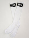 Long Knee High Gym Socks | Two Pair | White