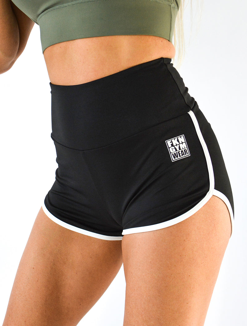 Retro | Scrunch Bum Gym Shorts | Black